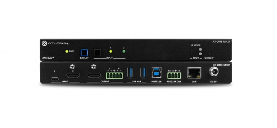 AV-Hub 2-1 Vxel HDMI, USB C & USB 3.0 i gruppen AV-Teknik / Signalhantering / Bildvxlar hos Audiovision AB (AT-OME-MH21)