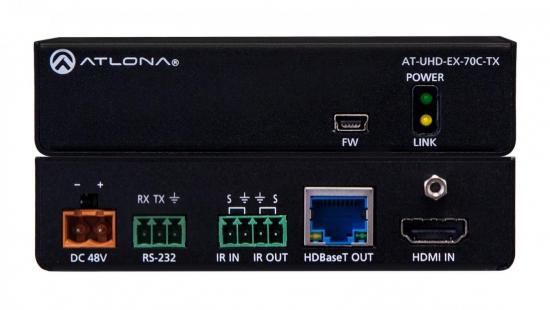 HDBaseT-sndare (70m) i gruppen AV-Teknik / Signalhantering / Extenders hos Audiovision AB (AT-UHD-EX-70C-TX)
