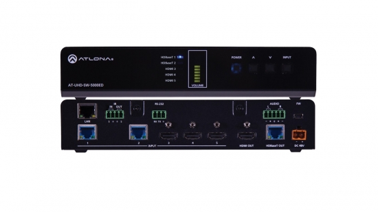 HDMI/HDBaseT Switcher 5-1:2 i gruppen AV-Teknik / Signalhantering / Bildvxlar hos Audiovision AB (AT-UHD-SW-5000ED)