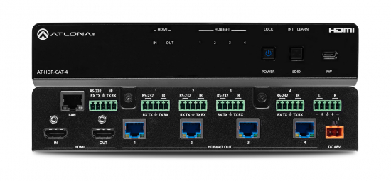 HDBaseT Distributionsfrstrkare , 1:4 i gruppen AV-Teknik / Signalhantering / Distributionsfrstrkare hos Audiovision AB (AT-HDR-CAT-4)