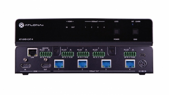 HDBaseT Distributionsförstärkare 1:4 (70m) i gruppen Signalhantering / Distributionsförstärkare / HDBaseT hos Audiovision AB (AT-UHD-CAT-4)