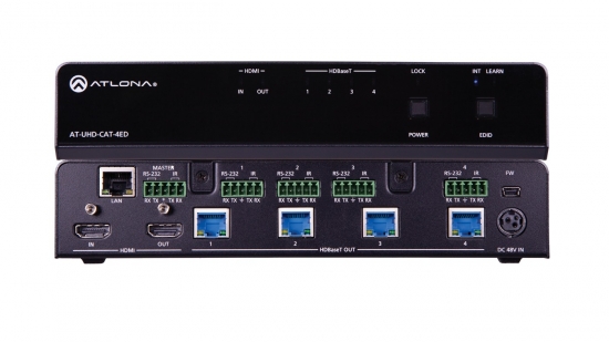 HDBaseT Distributionsförstärkare 1:4 (100m) i gruppen Signalhantering / Distributionsförstärkare / HDBaseT hos Audiovision AB (AT-UHD-CAT-4ED)