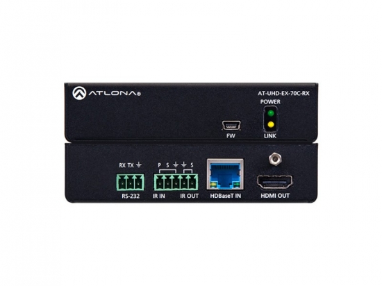 HDBaseT-mottagare (70m) i gruppen AV-Teknik / Signalhantering / Extenders hos Audiovision AB (AT-UHD-EX-70C-RX)