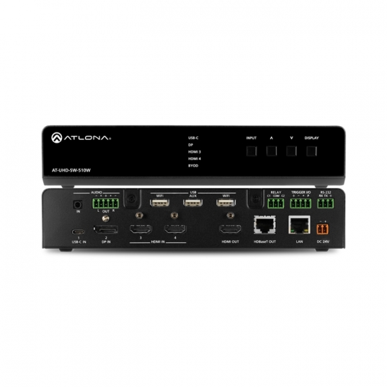 HDBaseT-Sndare Multiformat/BYOD (100m) i gruppen AV-Teknik / Signalhantering / Bildvxlar hos Audiovision AB (AT-UHD-SW-510W-EU)