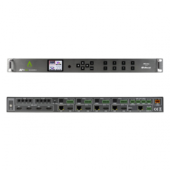 HDMI/HDBaseT Matrix 4x4:2 i gruppen AV-Teknik / Signalhantering / Bildvxlar hos Audiovision AB (AV-AC-AXION-4)