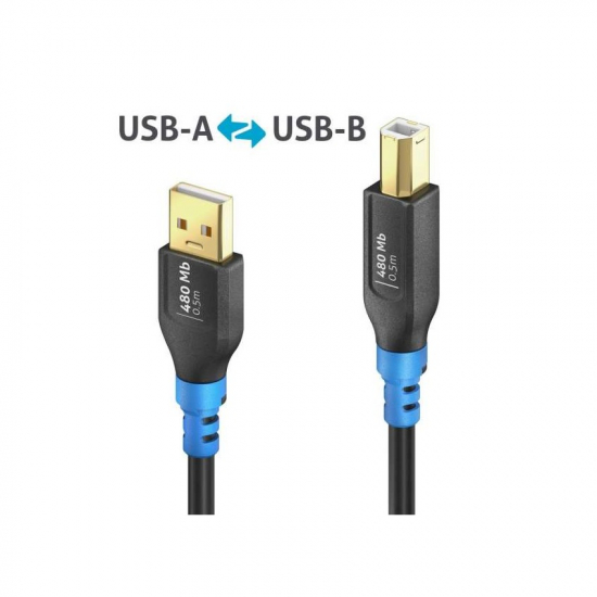 FlexInstall USB-A - USB-B Kabel i gruppen Installation / Kablage / USB hos Audiovision AB (FI-U200-005)