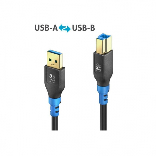 FlexInstall USB-A - USB-B Kabel i gruppen Installation / Kablage / USB hos Audiovision AB (FI-U300-003)
