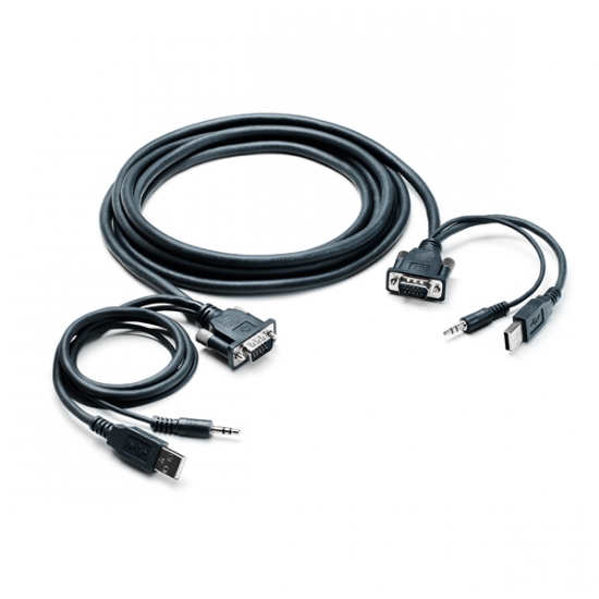 Anslutningskabel VGA (HD15) + 3.5mm + USB 2.0 i gruppen OUTLET hos Audiovision AB (FLX4)