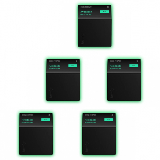 HBD - Booking Device (5-pack) i gruppen Rumsbokning / Produktserier / Humly Booking Device - HBD hos Audiovision AB (HUM10205)
