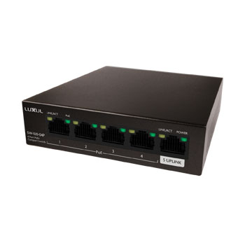 Gigabit Switch 4-Portar i gruppen Ntverk / Switchar / Omanagerade hos Audiovision AB (LUX-SW-100-04P-E)