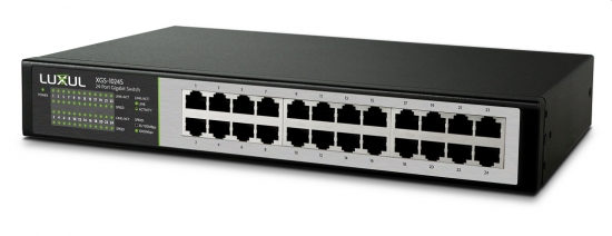 Gigabit Switch 24-Portar i gruppen Ntverk / Switchar / Omanagerade hos Audiovision AB (LUX-XGS-1024S-E)