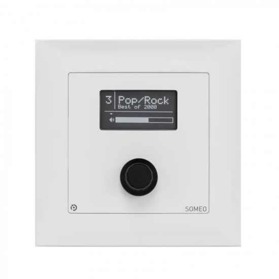 Kontrollpanel med Bluetooth/RCA - Dante i gruppen Ljud / vrigt / Vggpaneler hos Audiovision AB (PRA-SOMEO-BTDAN-WH)