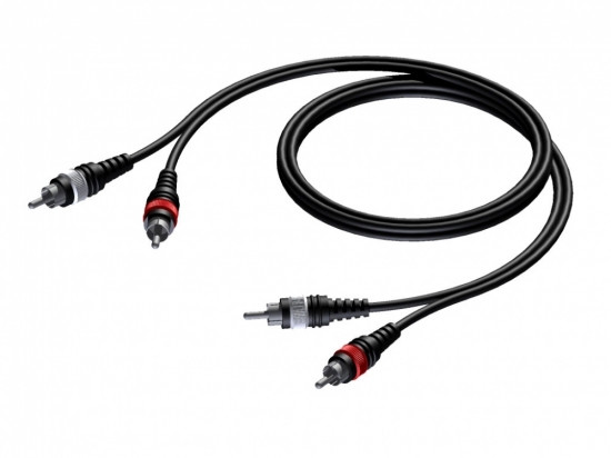 Signalkabel 2 x RCA - 2 x RCA (hane-hane) i gruppen Installation / Kablage / Audio hos Audiovision AB (PRO-CAB800)