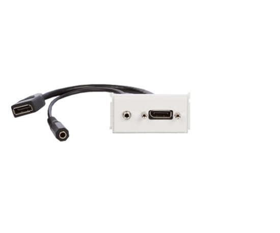 Uttagspanel - DisplayPort + 3.5mm i gruppen Installation / Uttagssystem / Lsa uttag CYB hos Audiovision AB (SU-110-119)