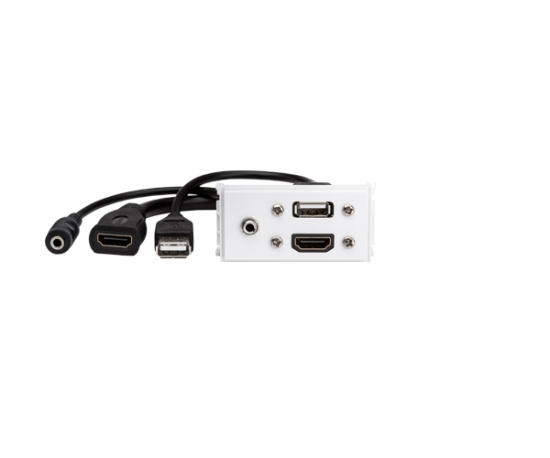 Uttagspanel - HDMI + 3.5mm + USB i gruppen Installation / Uttagssystem / Lsa uttag CYB hos Audiovision AB (SU-110-145)