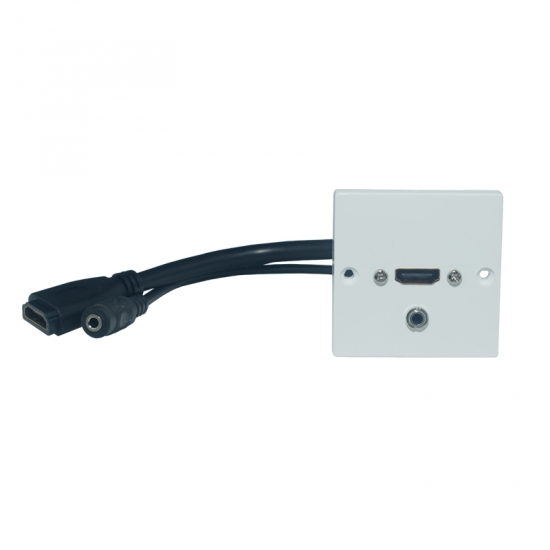 Uttagspanel HDMI + 3.5mm i gruppen Installation / Uttagssystem / Lsa uttag Exxact hos Audiovision AB (SUP-WP-EU-005)