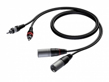 Signalkabel 2 x RCA hane - 2x XLR hane