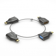 Adapterring USB-C - HDMI, VGA, DP, mDP
