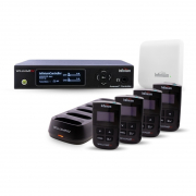 Auracast system med 4 mottagare