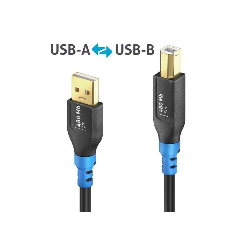 FlexInstall USB-A - USB-B Kabel