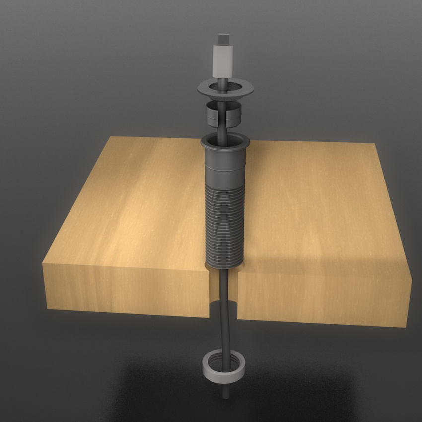 Kabelgenomf�ring, svart plast