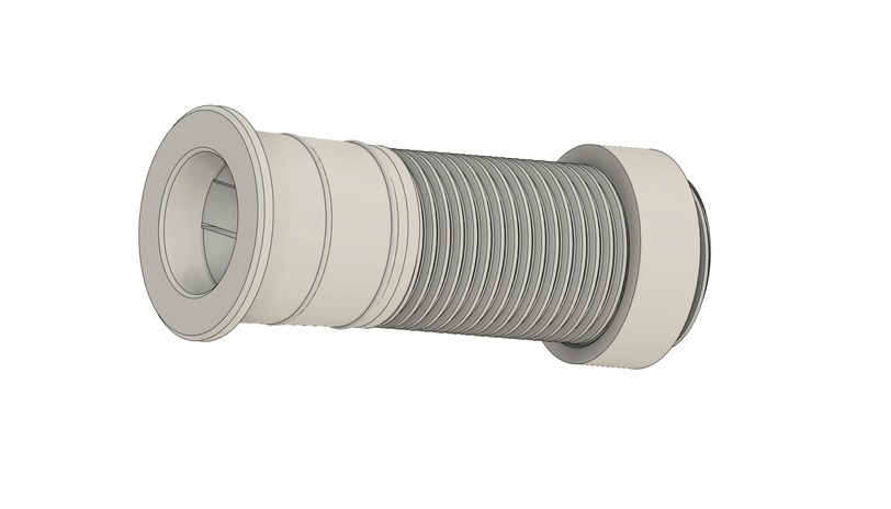 Kabelgenomf�ring, vit plast