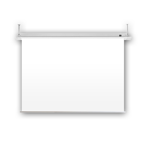 Motorstyrd projektionsduk f�r inf�llnad, 1:1