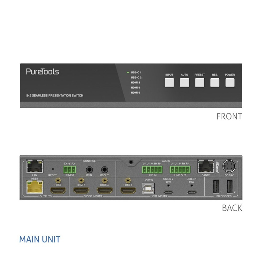 PT-PSW-52KVM -  USB-C Switch/Extenderkit