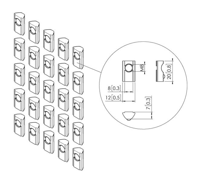 PFA 9149 - Mutter, T-Slot