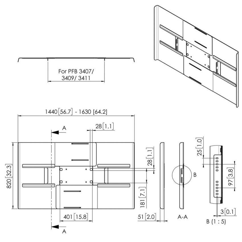 PFA 9159 - Bakstycke universal (Landscap