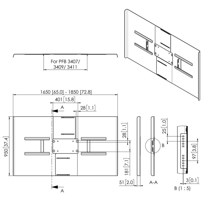 PFA 9161 - Bakstycke universal (Landscap