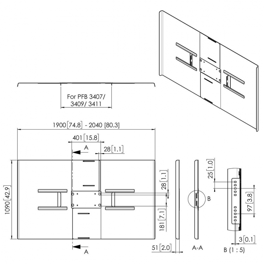PFA 9163 - Bakstycke universal (Landscap