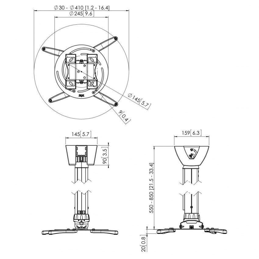 PPC 2585 - Projektorf�ste f�r tak