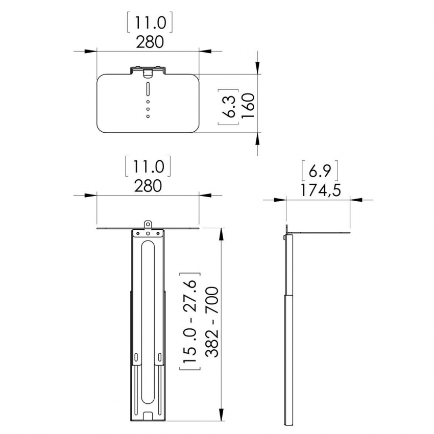 PVA 5070 - Hylla f�r kamera/h�gtalare