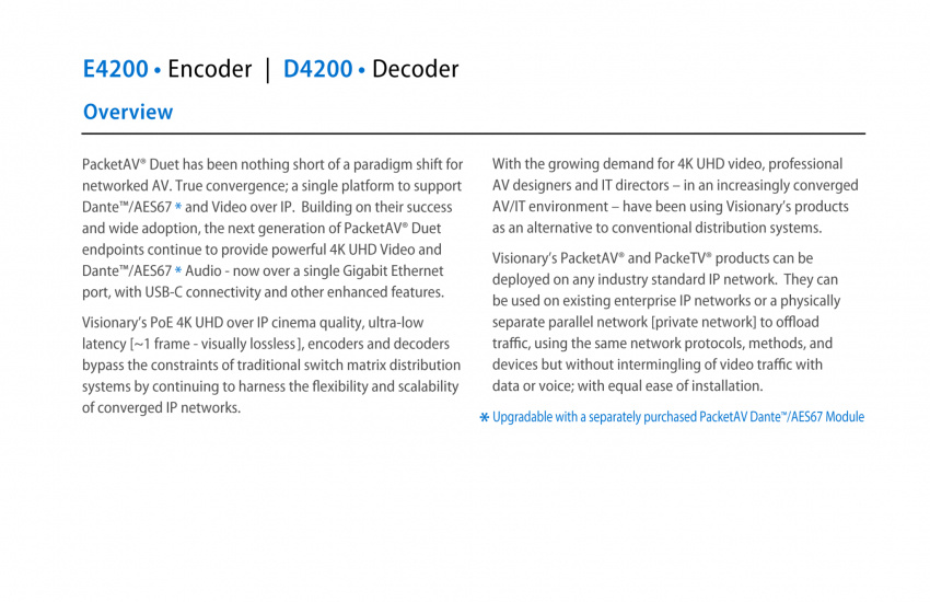 4 Serien - Decoder D4200