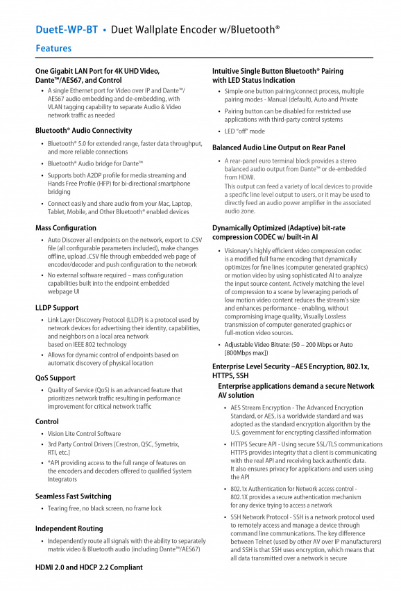 4 Serien - Encoder DuetE-WP-BT