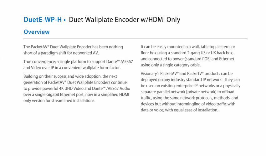 4 Serien - Encoder DuetE-WP-H
