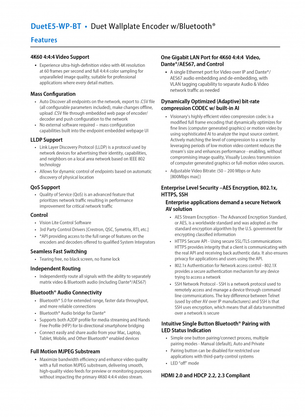 5 Serien - Encoder DuetE5-WP-BT