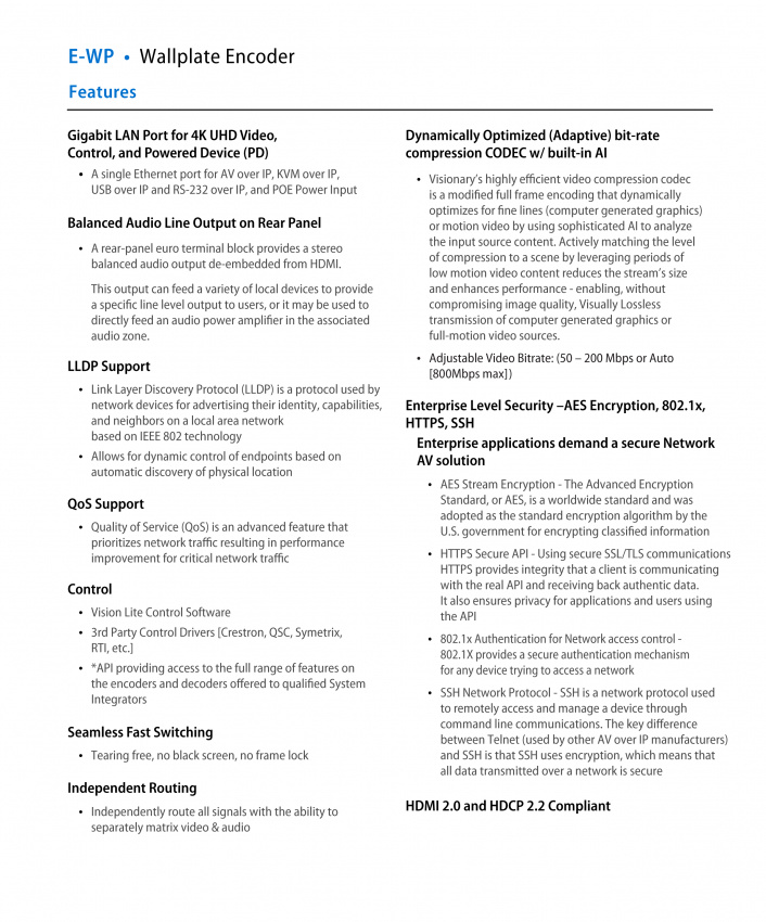 4 Serien - Encoder E-WP