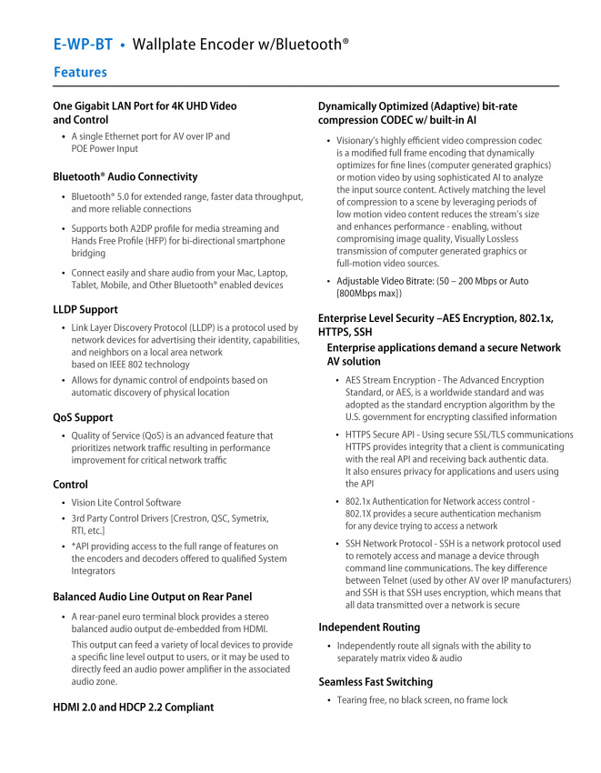 4 Serien - Encoder E-WP-BT