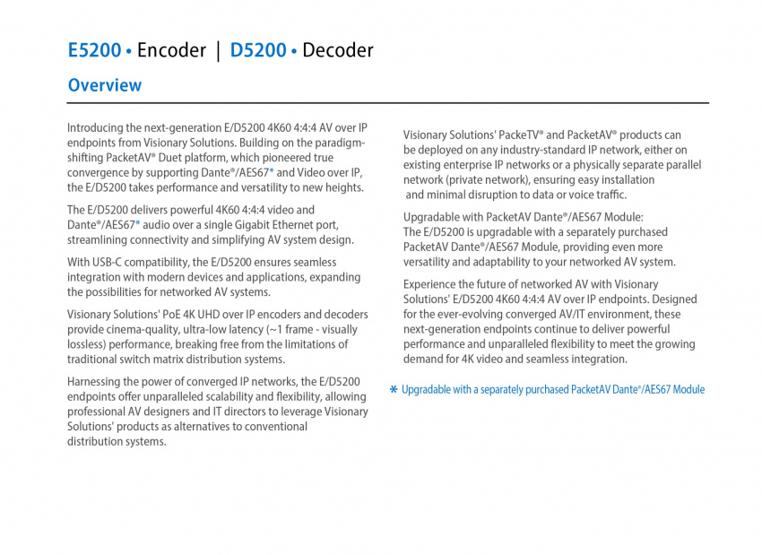 5 Serien - Encoder E5200