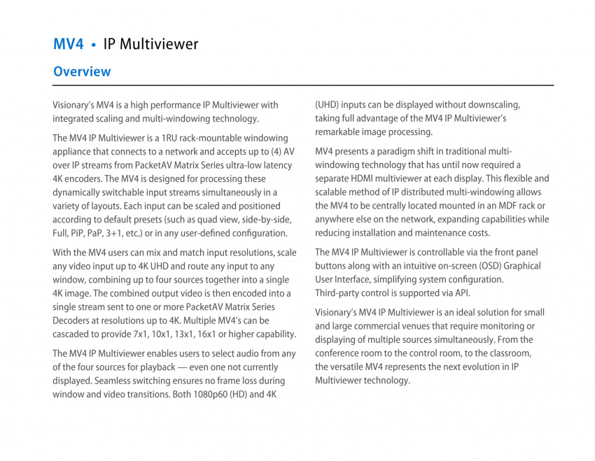MV4 IP Multiviewer